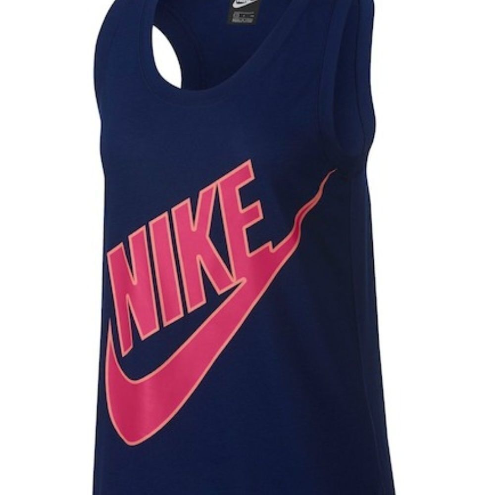 Nike Logo Prep Futura Tank Top Blue and Pink